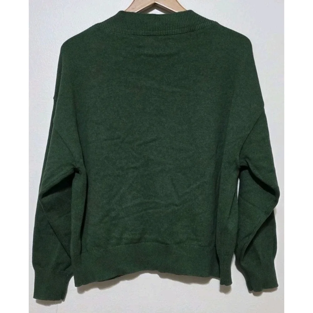 Free People Beach Solar Sweater Set‎ Women Sz S Cardigan Pant Lounge Pine Green